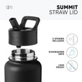 Collegiate Summit Water Bottle with Straw Lid X9 Ml
