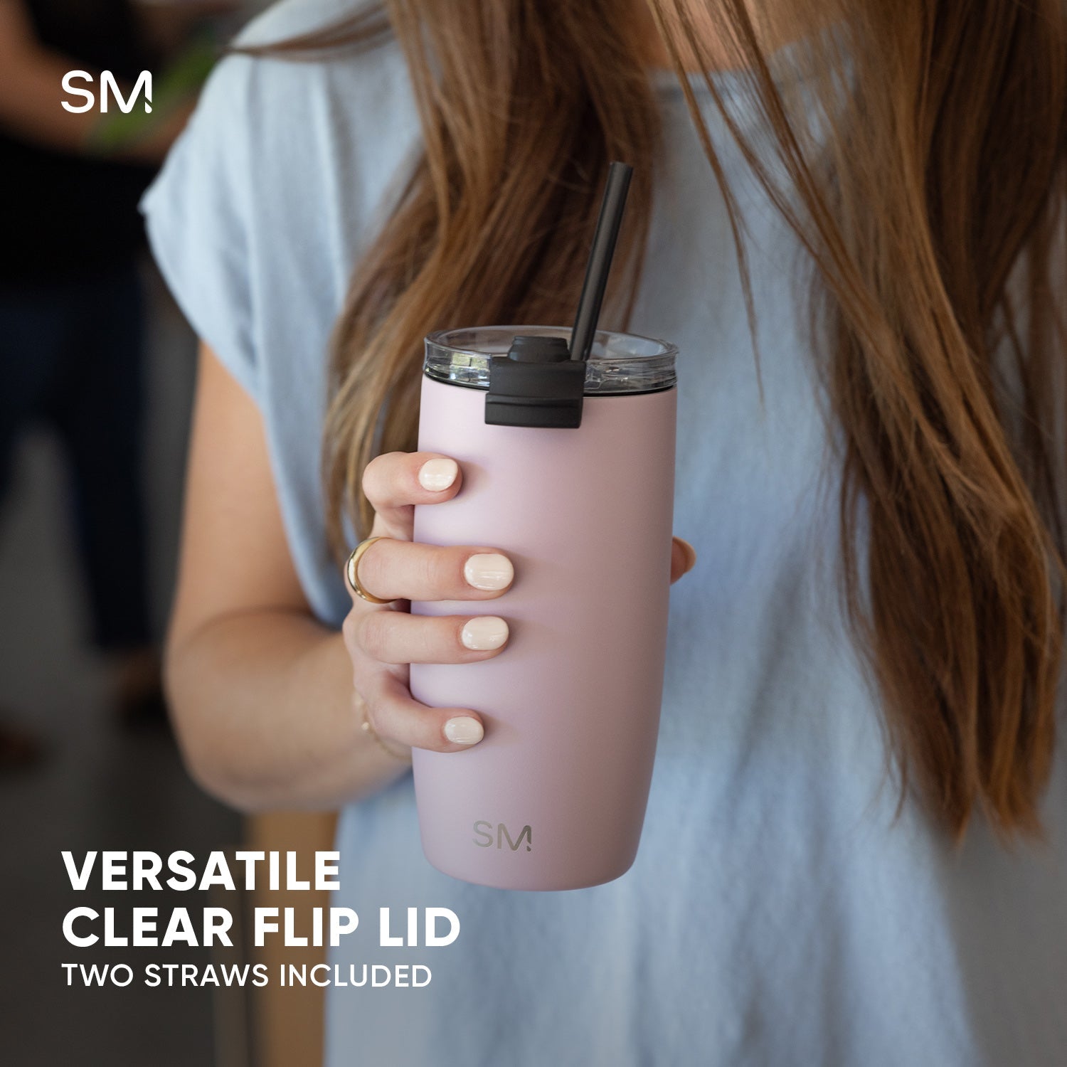 Collegiate Voyager Tumbler with Clear Flip Lid & Straw Y8 0b
